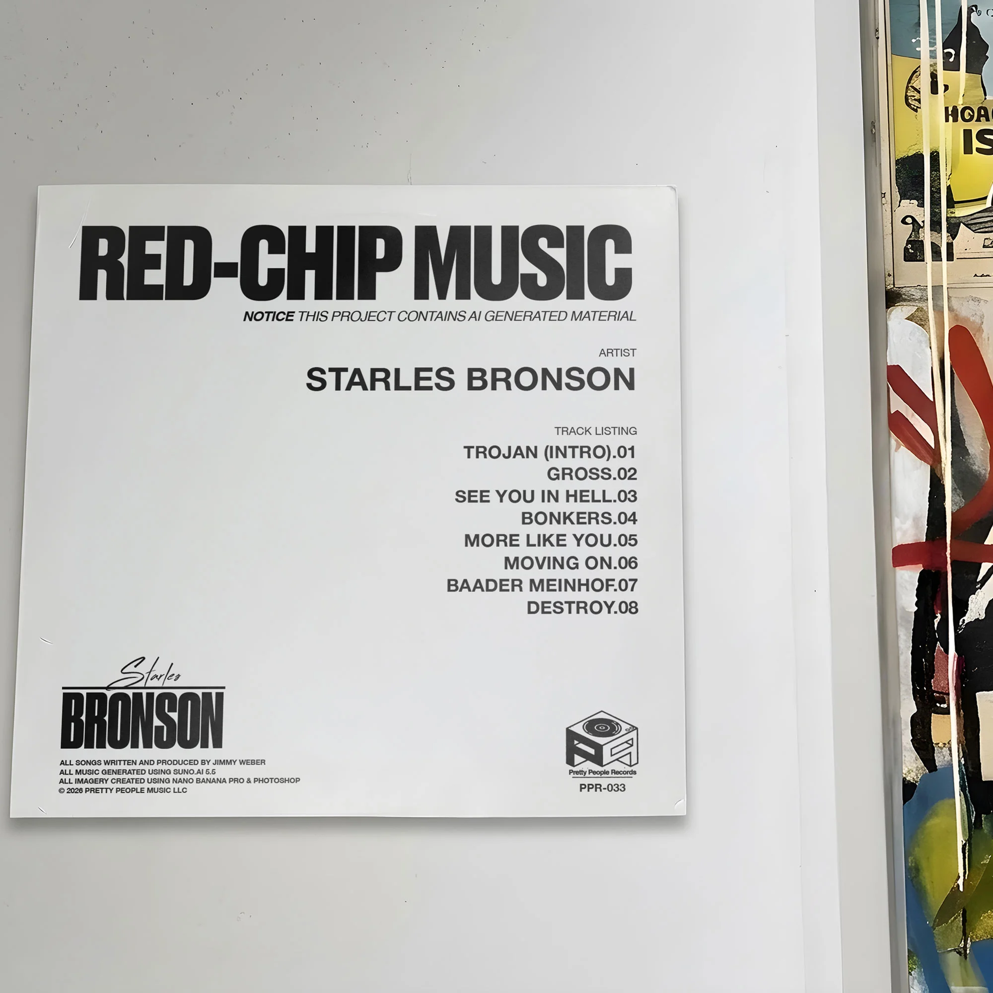 Starles Bronson 'Red-Chip Music' Back Art
