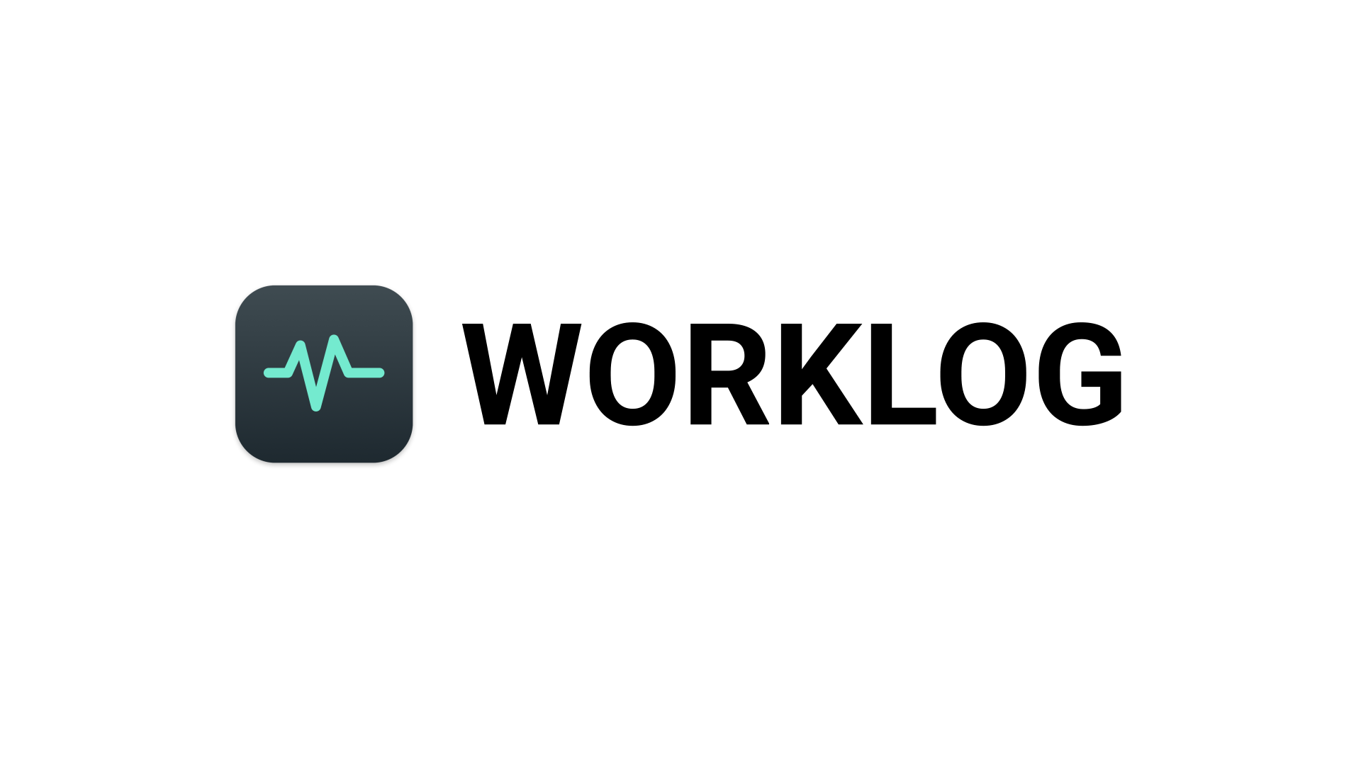 Worklog logo and name over a blurred application preview